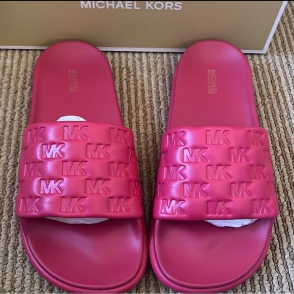 NWT Michael Kors Finnie slides sandals 7 - Picture 4 of 7